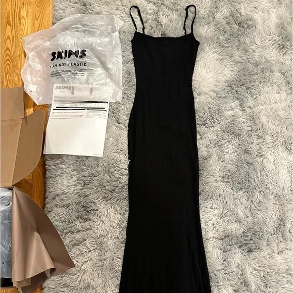 SKIMS | Dresses | Skims Soft Lounge Slip Dress Onyx Xs | Poshmark
